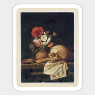 Borman vanitas vase flowers skull Sticker